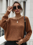 Crew Neck Loose Long Sleeve Sweater - ElegantAlpha®