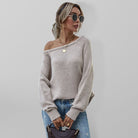 Crew Neck Loose Long Sleeve Sweater - ElegantAlpha®