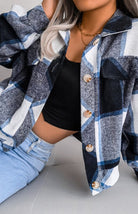 Cropped Plaid Shirt Jacket - ElegantAlpha®