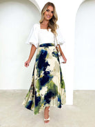 Draped A - line pleated skirt - ElegantAlpha®