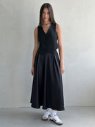 Elegant high - waisted satin long skirt - ElegantAlpha®