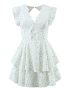 Embroidery printed lace dress - ElegantAlpha®