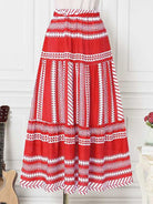 Ethnic Style Irregular Stripe Printed Skirt - ElegantAlpha®