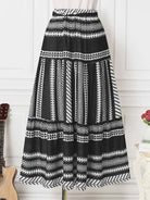 Ethnic Style Irregular Stripe Printed Skirt - ElegantAlpha®