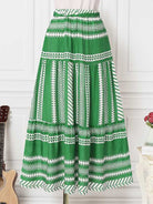 Ethnic Style Irregular Stripe Printed Skirt - ElegantAlpha®