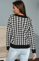 Fashion Trend Houndstooth Sweater - ElegantAlpha®