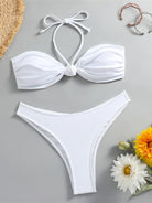 Feminine knot halterneck string bikini - ElegantAlpha