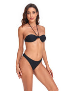 Feminine knot halterneck string bikini - ElegantAlpha