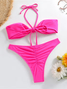 Feminine knot halterneck string bikini - ElegantAlpha