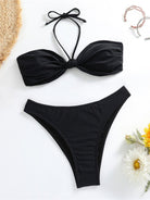 Feminine knot halterneck string bikini - ElegantAlpha