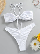 Feminine knot halterneck string bikini - ElegantAlpha