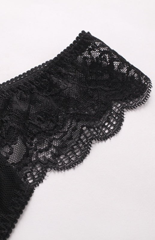 Floral Lace High Elasticity Nylon Knit Panties for Women - ElegantAlpha