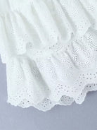 French lace embroidery elastic waist A - line skirt - ElegantAlpha®