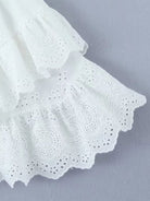 French lace embroidery elastic waist A - line skirt - ElegantAlpha®