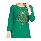 Generic Women's South Slub Cotton Unstitched Salwar - Suit Material With Dupatta (Green, 2 Mtr) - ElegantAlpha