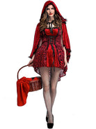 Gothic Red Riding Hood Cosplay Costume - ElegantAlpha®