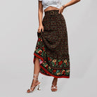 high waist floral long skirt - ElegantAlpha®