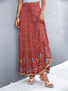 high waist floral long skirt - ElegantAlpha®