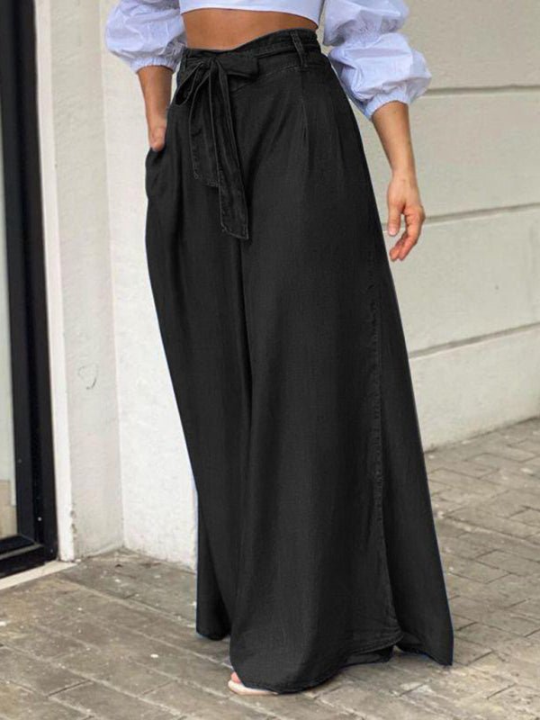 High waist plus size denim maxi skirt - ElegantAlpha®