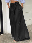 High waist plus size denim maxi skirt - ElegantAlpha®