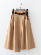 High waist slimming irregular mid length skirt - ElegantAlpha®