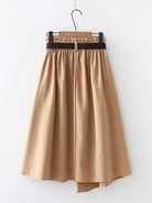 High waist slimming irregular mid length skirt - ElegantAlpha®