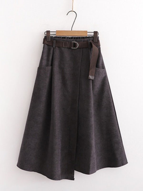 High waist slimming irregular mid length skirt - ElegantAlpha®