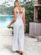 High waist suspender wide leg pants jumpsuit - ElegantAlpha