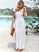 High waist suspender wide leg pants jumpsuit - ElegantAlpha