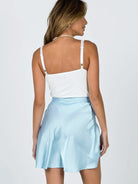 High Waist Tie Skirt Chiffon Satin Wrap Skirt - ElegantAlpha®