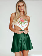 High Waist Tie Skirt Chiffon Satin Wrap Skirt - ElegantAlpha®