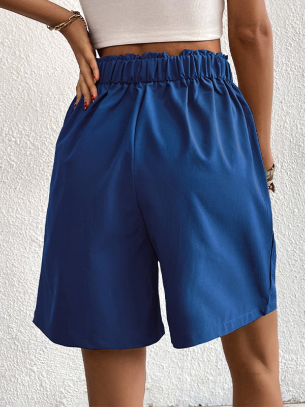 High-waisted loose 2-button shorts - ElegantAlpha®