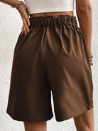 High-waisted loose 2-button shorts - ElegantAlpha®