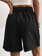 High-waisted loose 2-button shorts - ElegantAlpha®