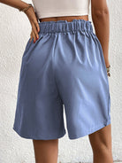 High-waisted loose 2-button shorts - ElegantAlpha®