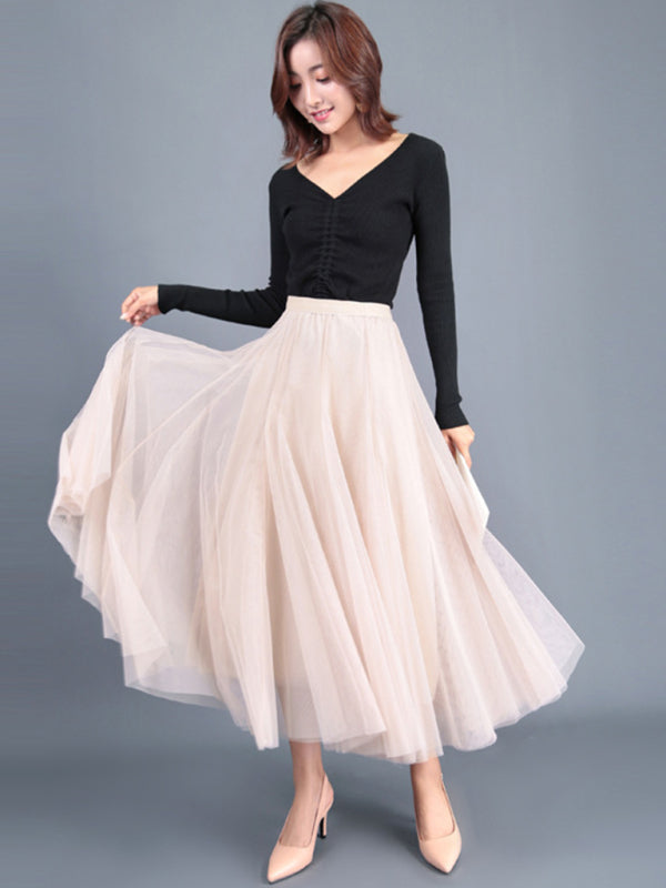 A - Line Skirt Mid Length Skirt - ElegantAlpha®