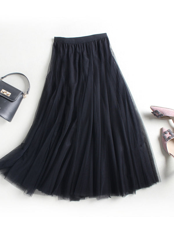 A - Line Skirt Mid Length Skirt - ElegantAlpha®