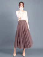 A - Line Skirt Mid Length Skirt - ElegantAlpha®