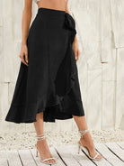 Irregular Cover Hip Solid Color Skirt - ElegantAlpha®