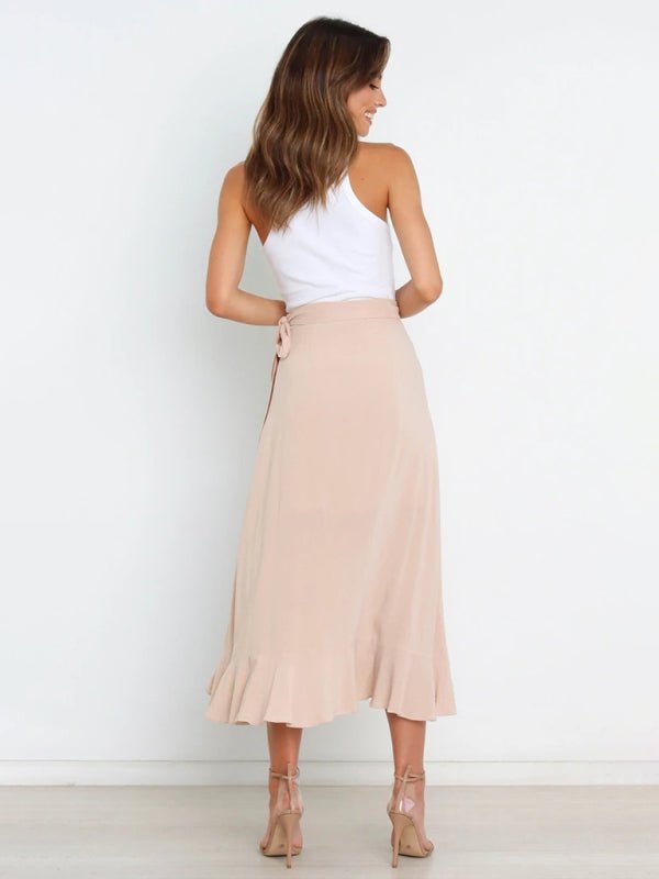 Irregular Cover Hip Solid Color Skirt - ElegantAlpha®