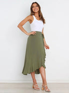 Irregular Cover Hip Solid Color Skirt - ElegantAlpha®