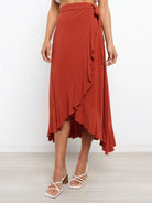 Irregular Cover Hip Solid Color Skirt - ElegantAlpha®