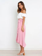 Irregular Cover Hip Solid Color Skirt - ElegantAlpha®