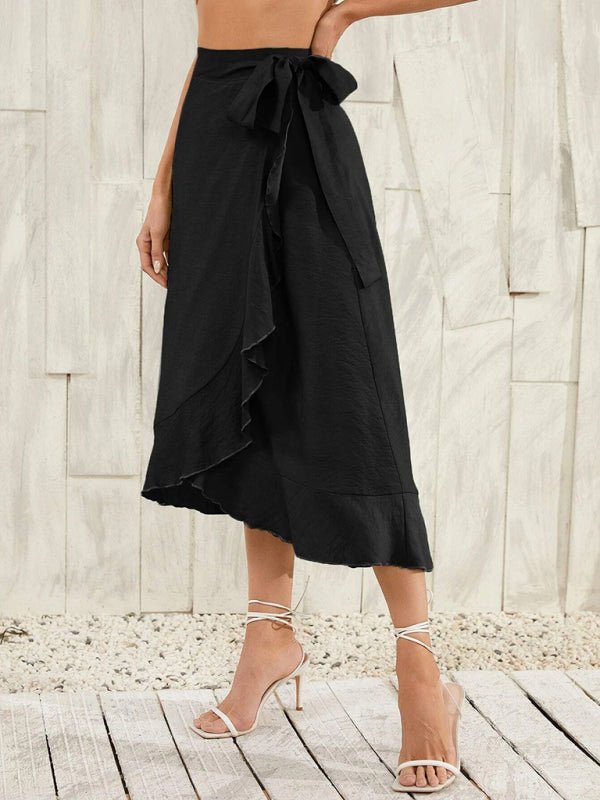 Irregular Cover Hip Solid Color Skirt - ElegantAlpha®