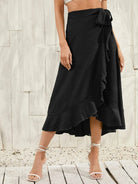 Irregular Cover Hip Solid Color Skirt - ElegantAlpha®