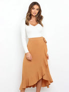 Irregular Cover Hip Solid Color Skirt - ElegantAlpha®