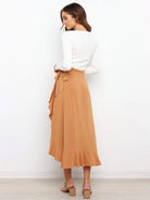 Irregular Cover Hip Solid Color Skirt - ElegantAlpha®