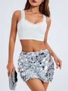 Irregular size sequined skirt - ElegantAlpha®