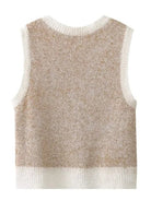 knitted embroidered woolen vest - ElegantAlpha