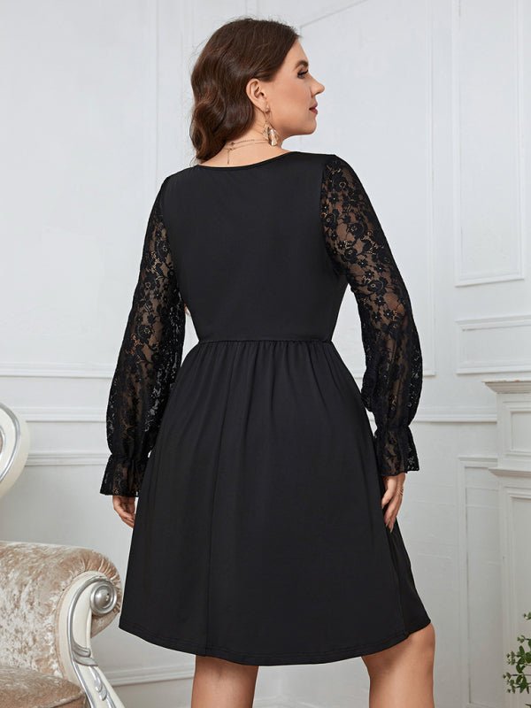 Lace Elegant Plus Size Dress - ElegantAlpha